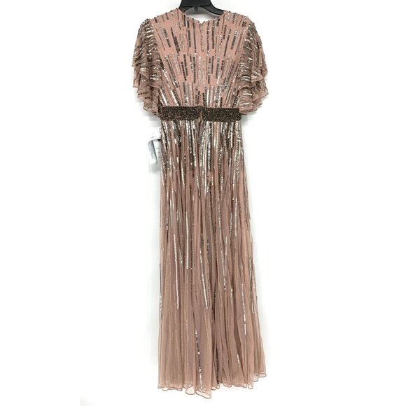 Mac Duggal Dress 93582 Embellished Full Length Layered Sleeve Gown - Picture 11 of 15